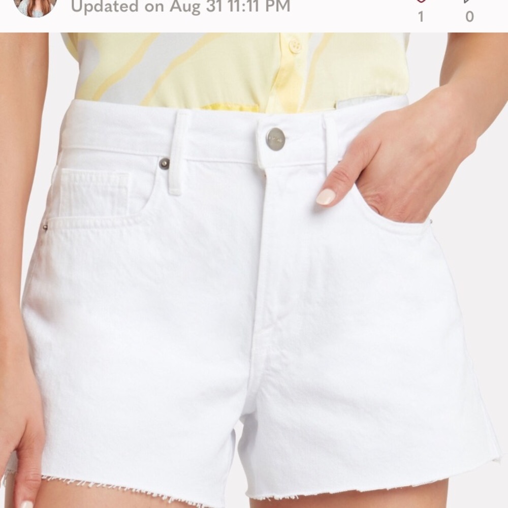 NWT Frame | LE Brigette Short in White